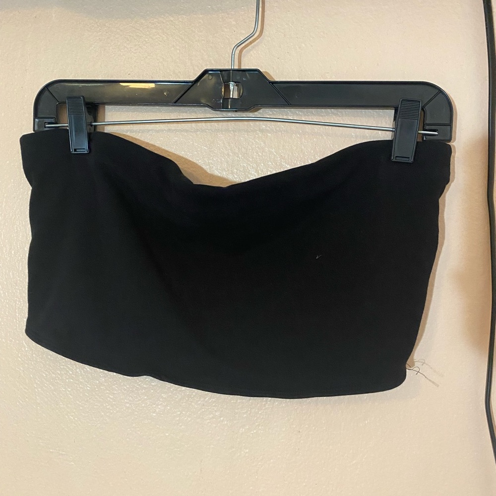 Black strapless crop top from hm size large